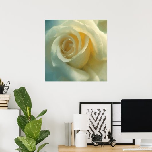 Vector White Rose Poster (Heimbüro)