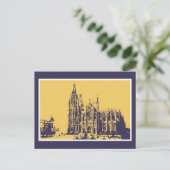 Vector zeichnend Kölner Dom (Kölner Dom) Postkarte (Stehend Vorderseite)