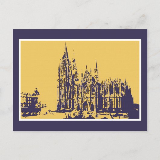Vector zeichnend Kölner Dom (Kölner Dom) Postkarte (Vorderseite)