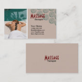 Vectored Lady Massage Therapy Business Card Visitenkarte (Vorne/Hinten)