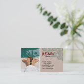 Vectored Lady Massage Therapy Business Card Visitenkarte (Stehend Vorderseite)