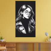 Vectorial Girl Leinwanddruck (Insitu (Wohnzimmer))