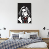 Vectorial Girl Leinwanddruck (Insitu (Schlafzimmer))