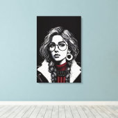 Vectorial Girl Leinwanddruck (Insitu (Holzboden))