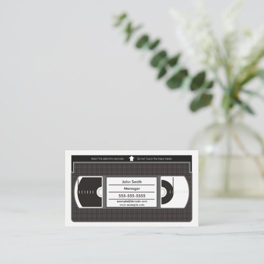 Vectorized Videoband Visitenkarte (Stehend Vorderseite)