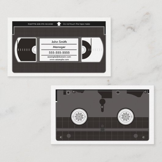 Vectorized Videoband Visitenkarte (Vorne/Hinten)