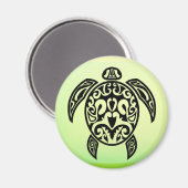 VectorPortal-Schildkröte-Tattoo-Vector.ai Magnet (Vorderseite/Rückseite)