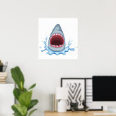 vectorstock_383155 Cartoon Shark Teeth hungry Poster (Heimbüro)