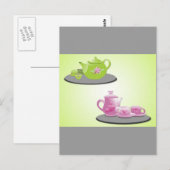 vectorvaco_tea_Set_vectors_09112001_large Postkarte (Vorne/Hinten)