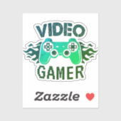 Vedio-Gamer-DesignCustom-Cut Vinyl Sticker (Blatt)