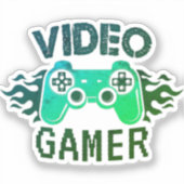 Vedio-Gamer-DesignCustom-Cut Vinyl Sticker (Vorderseite)