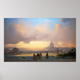 Veduta di Roma dal Pincio Poster