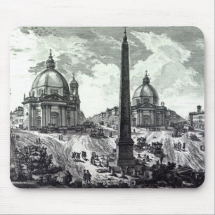 Vedute della Piazza Del Popolo, c.1750 Mousepad