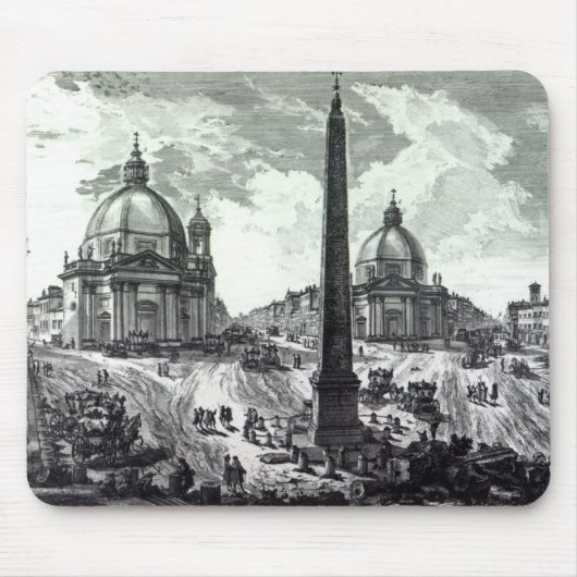 Vedute della Piazza Del Popolo, c.1750 Mousepad (Vorne)