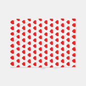 Veel rode hartjes op witte fleecedecke (Vorderseite (Horizontal))