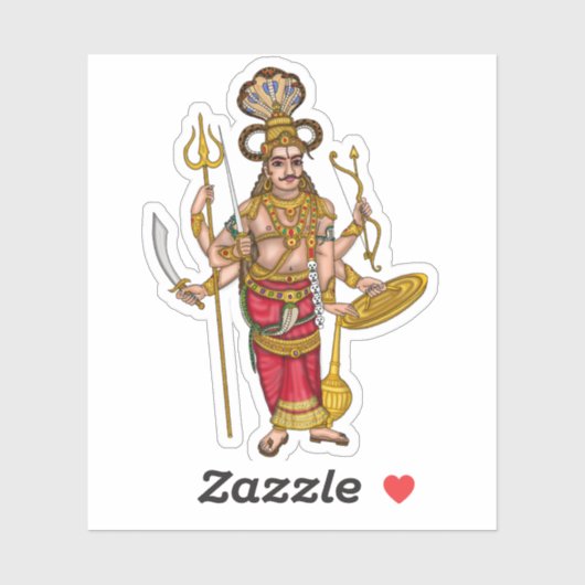 Veerabhadra-Aufkleber Aufkleber (Blatt)