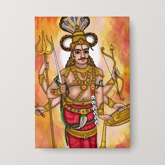 Veerabhadra-Knöpfe Button (Vorderseite)