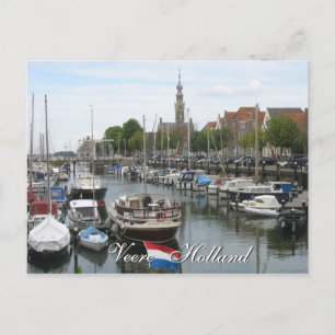 Veere old Harbor Zeeland Holland Postcard Postkarte
