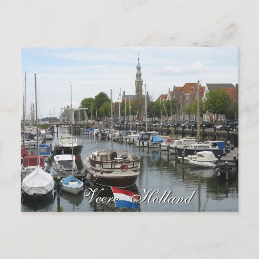 Veere old Harbor Zeeland Holland Postcard Postkarte (Vorderseite)