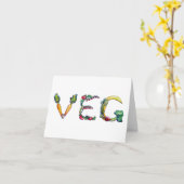 "Veg" freier Raum inneres Notecards Karte (Gelbe Blume)