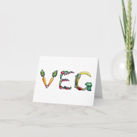 "Veg" freier Raum inneres Notecards Karte (Vorderseite)