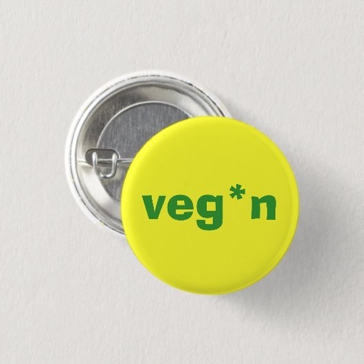 veg*n kleiner Knopf Button (Vorne & Hinten)