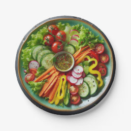 Veg Salad Paper Plate Pappteller