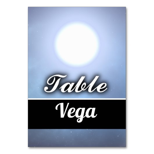 Vega Tischnummer (Vorderseite)