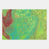 Vegabond Dreams 2 Abstraktes Grünbuch Geschenkpapier Set (Vorderseite 3)