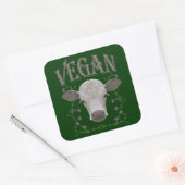 VEGAN - */* 25 QUADRATISCHER AUFKLEBER (Umschlag)
