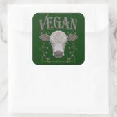 VEGAN - */* 25 QUADRATISCHER AUFKLEBER (Tasche)