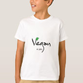 Vegan 4 Leben mit grünem Leaf Cool T-Shirt (Vorderseite)