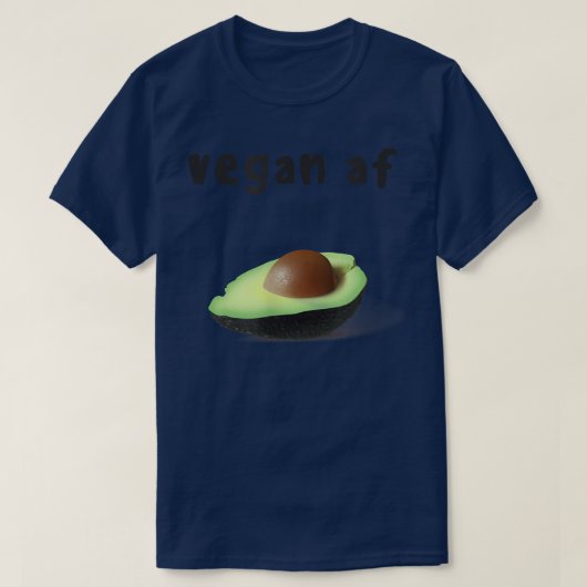 Vegan AF Avocado Funny T-Shirt (Design vorne)