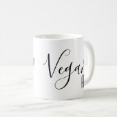 Vegan AF Funny Sprichwort Leaf Kaffeetasse (VorderseiteRechts)