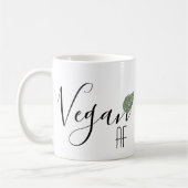 Vegan AF Funny Sprichwort Leaf Kaffeetasse (Links)