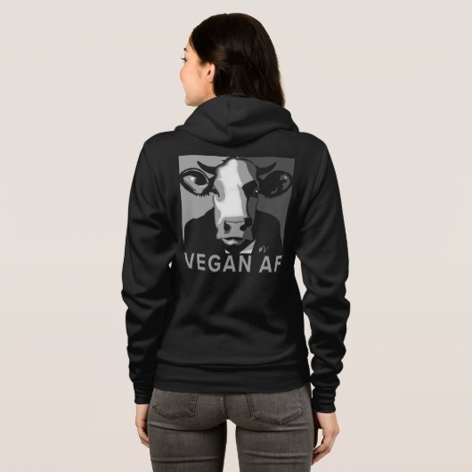 Vegan AF Pop Art Hoodie in Black and White (Schwarz voll)