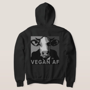 Vegan AF Pop Art Hoodie in Schwarz und Weiß