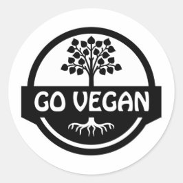 Vegan, Aktivismus Runder Aufkleber