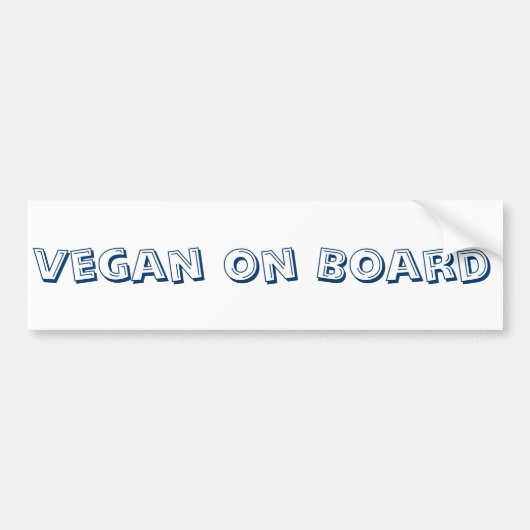Vegan an Bord des Autoaufklebers Autoaufkleber (Vorne)