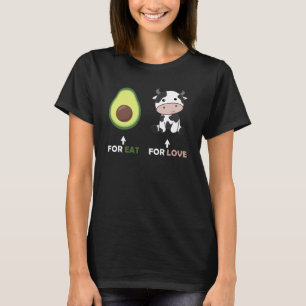 Vegan Animal Lover Vegan Avocado Food Cows Liebe T-Shirt