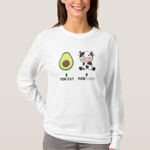 Vegan Animal Lover Vegan Avocado Food Cows Liebe T-Shirt