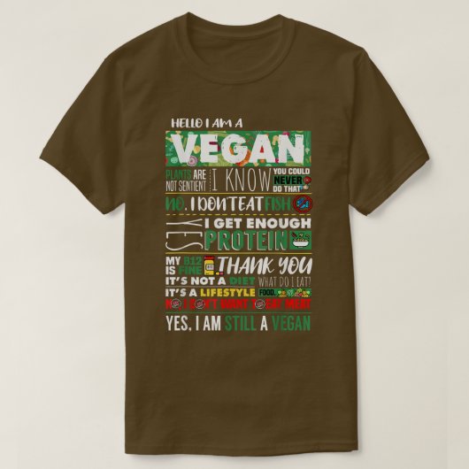Vegan Athlete Vegetable Veggies Lover Plant Based T-Shirt (Design vorne)