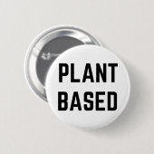 Vegan auf Pflanze Button (Vorne & Hinten)