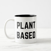 Vegan auf Pflanze Zweifarbige Tasse (Links)