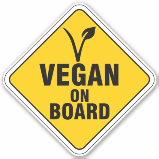 Vegan Aufkleber (Vorderseite)