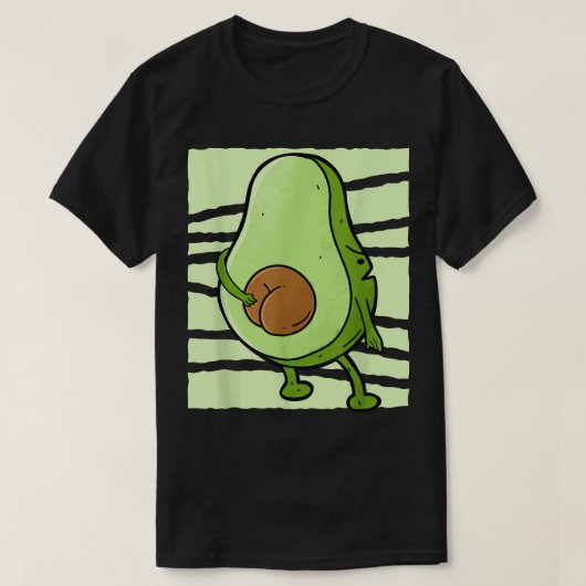 Vegan avocado butt Fleitarian Vegetarian T-Shirt (Design vorne)