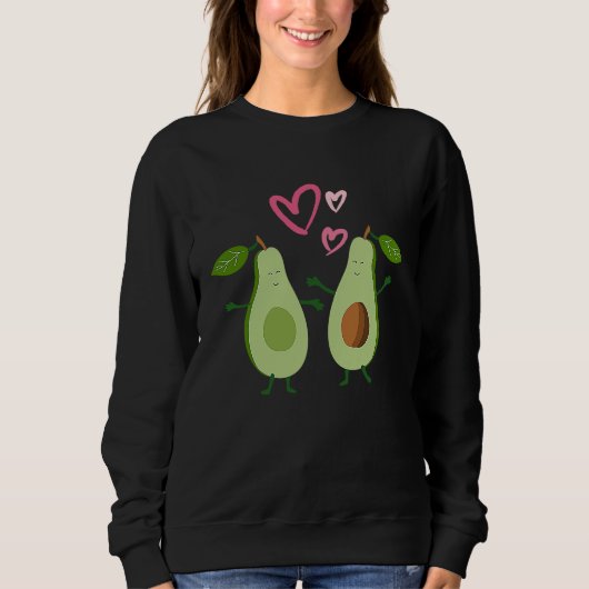 Vegan Avocado You Are My Better Half Valentine's D Sweatshirt (Vorderseite)