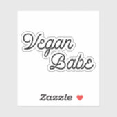Vegan Babe Aufkleber (Blatt)