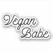 Vegan Babe Aufkleber (Vorderseite)