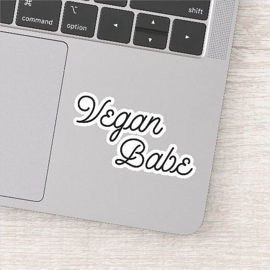 Vegan Babe Aufkleber (Detail)
